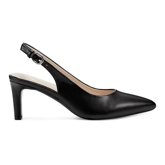 jones new york fran sling back black leather sz 7.5 - Picture 1 of 5